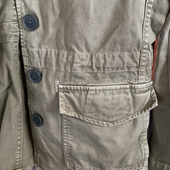 Madewell Army Green Button-Down Jacket | Size XS | Canvas Cotton - Picture 5 of 8